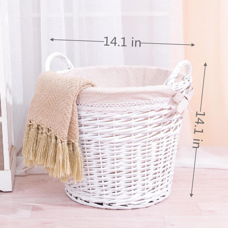 Umber Rea Wicker Laundry Basket Wayfair Canada